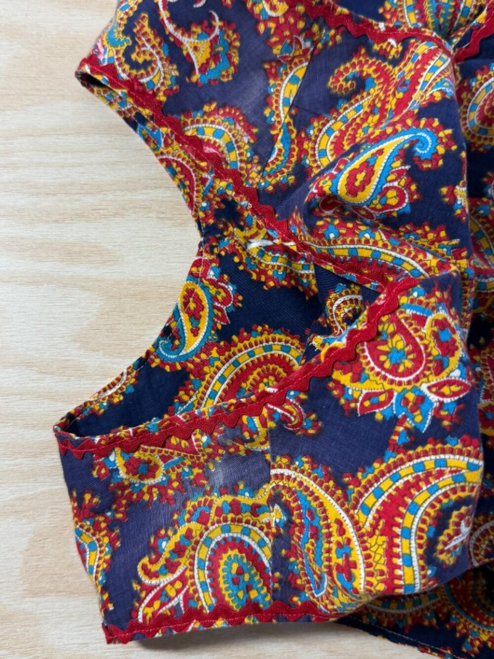 Handmade Paisley Maxi Dress Rickrack Prairie - Picture 8 of 11